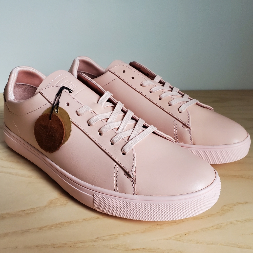 Clae Bradley - Light Oiled Pink Leather Sneakers